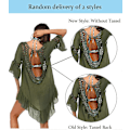 Miniatyrbillede 2 af 5: Badedragt Cover Up Dame Badedragt Kjole Plus Size Sexet Bikini Strand Tunika Top Sommer A c army Green S