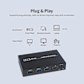 Miniatyrbild 5 av 5: KVM-switch 2-i-1 Driverfri 4K Högupplöst Plug & Play 2 Värdar Delar 1 Skärm/Tangentbord Mus HDMI-kompatibel/USB KVM-switcher för Kontor