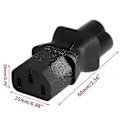 Miniatyrbillede 3 af 4: IEC 320 C13 Hun til C6 Han AC Strømadapter Konverter - Kløverblad Stik s202412121060