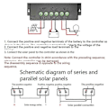 Pikkukuva 5 / 5: Mppt/pwm Aurinkolataus 12v/24v/36v/48v Auto Solar Pv Charr LCD-näytöllä