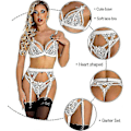 Miniatyrbilde 5 av 5: Dameundertøy Stroppeløs Frontspenne Løfte-BH, Trådløs Sklisikker Usynlig Push Up Bandeau White XL