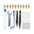Miniatyrbilde 1 av 5: 3D-printerdyser Kit med 10 stk Mk8 0,4 mm 3D-printer Messingdyser Ekstruder for 3D-printertilbehør