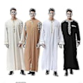 Miniatyrbild 1 av 3: Herr Mu Saudi Robe Kaftan Dubai Tunika Lång Topp Blus Thobe Kläder camel 3XL