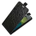 Miniatyrbild 2 av 5: För Nokia C110 Kortfack Telefonfodral Crazy Texture Vertikalt Flip Läderfodral Black Style A Nokia C110