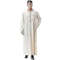Miniatyrbillede 2 af 3: Mænds Mu Saudi Kaftan Robe Dubai Tunika Lang Top Bluser Thobe Tøj