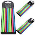 Miniatyrbillede 3 af 3: 3 æsker med farvede notesblokke, fluorescerende sidemarkører, professionelle highlight-strips