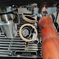 Miniatyrbilde 5 av 5: Linse Flow Rate Observation Tre MDF Base Magnetisk Kaffe Tampering Reflekterende Speil For Cafe A