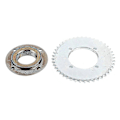 Pikkukuva 3 / 5: 78mm Ulkohalkaisija 4-reikäinen hampaaton vauhtipyörä + T8f 44t 54mm takaketjurataspaketti sopii 43cc 49cc Mini Pocket -malleihin