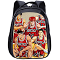 Miniatyrbild 1 av 5: Slam Dunk Ryggsäck med Tryck för Tonårspojkar Flickor Väskor Canvas Student Skolväskor style 18