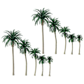 Miniatyrbillede 1 af 3: 10 stk./sæt Simulation Kokospalme Træmodel Plast Mini Palm Tree Scenery DIY Layout Rekvisitter Mikrolandskabsindretning Økologisk Sandbord Model Figur (Gre