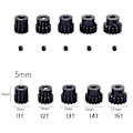 Miniatyrbillede 3 af 5: M1 5mm 19t Sort Stål Metal Pinion Motor Til 1/10 Rc Modelbil