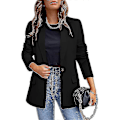 Miniatyrbilde 1 av 2: Dame Business Jakker Åpen Front Blazer Damer Casual Langermet Arbeidsklær Black XL