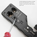 Miniatyrbilde 5 av 5: Nettverkskabelkrimper Rj45 Krimpeverktøy Kutter Stripper For Rj45 Cat7 Cat6 Cat5 Rj11 Rj12 Kontakt Cr