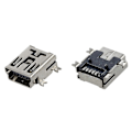 Pikkukuva 1 / 5: Korvaava Mini Usb Type B Fe 5 Pin Pcb Piirilevykiinnitys Laturi Liitin 10 kpl