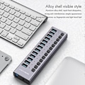 Miniatyrbillede 5 af 5: 13-ports USB Hub 5 Gbps USB 3.0 Multifunktionel Udvidelsesinterface Splitter Expander med Uafhængig