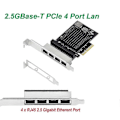 Miniatyrbillede 3 af 5: Iocrest 2.5g 4 Port Pcie Rj45 Lan 10/100/1000/2500mbps Rtl8125b Chip Quad Server 2.5 Gigabit Ether
