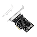 Miniatyrbillede 1 af 5: Iocrest 2.5g 4 Port Pcie Rj45 Lan 10/100/1000/2500mbps Rtl8125b Chip Quad Server 2.5 Gigabit Ether