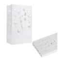 Miniatyrbillede 1 af 5: 50 stk. Hvide Luminary Lysposer Special Lantern Luminary Pose Med Stjerner Måne Holdbar & Genanvendelig Gran
