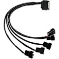 Miniatyrbillede 2 af 5: 15-pin Sata til 5 blæser adapterkabel Sata til 3 pin/4 pin Pmw Pc kabinet blæser strømadapterkabel, køling