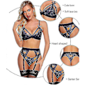 Miniatyrbild 3 av 3: Damunderkläder Axelbandslös Frontspänne Lyft-BH, Trådlös Halkfri Osynlig Push Up Bandeau Deep Blue 2XL