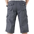 Pikkukuva 3 / 3: Miesten 3/4 pitkät joustavat shortsit vyötäröllä Cargo Combat kolmeneljänneshousut 3XL Dark Grey
