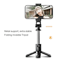 Miniatyrbild 3 av 5: Selfie Stick Stativ Lättvikt Fjärrkontroll 70 cm Utdragbar BT Telefon Selfie Stick Stativ för Utomhusvideoinspelning Livestreaming
