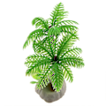 Miniatyrbilde 3 av 3: Akvarium Emulert Mini Kokosnøttre Vannplanter Dekor M/ Keramisk Base