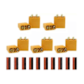 Miniatyrbilde 1 av 5: Xt90 Kobling 5 Stk Fe Kobling For Høy Ampere For Rc Plated Plugg