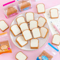 Miniatyrbillede 3 af 5: JIKAIX 4 stk./sæt Blyant Viskelæder Uden Udtværing God Fleksibilitet Tilfældig Farve Toastformet Gummi Viskelæder Papirvarer