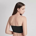 Pikkukuva 4 / 4: 3 pakkausta olkaimettomia rintaliivejä naisille, naisten bandeau-rintaliivit, pehmustetut saumattomat crop-rintaliivit, pehmeät ja mukavat langattomat bralettet Black 4XL