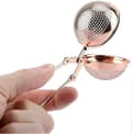 Miniatyrbilde 1 av 5: Te-infuser, te-infuserkule i rustfritt stål med klemme, tefilter, teskje