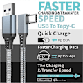 Miniatyrbilde 4 av 5: Kabel for Quest 2 Vr Usb 3.1 Ladekabler Data Hurtig Lading Vr Et Tilbehør(a-c