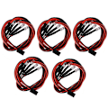Pikkukuva 3 / 5: 5kpl 4 LED-valoa 5mm 2 Valkoista 2 Punaista Valoa 1/8 1/10 Axial Scx10 Traxxas Trx4 D90 Hpi Redcat Rc Ca -autoihin