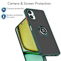 Pikkukuva 5 / 5: Samsung Galaxy A06 -puhelimen kuori, jossa sormuspidike ja jalusta, TPU+akryylipuhelinkotelo - Musta Dark green Galaxy A06