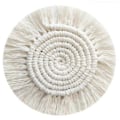 Miniatyrbillede 1 af 5: Runde Bomuld Dækkeservietter Linned Måtter Isolering Kaffe Pad Borddækning Skridsikker Håndlavet Macrame Kop Cushi