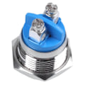 Miniatyrbillede 2 af 5: 10x Høj Rund Momentær Metal Trykknapkontakt 16mm