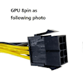 Miniatyrbillede 5 af 5: CPU 8-pin til 2x8-pin (6+2) Grafikkort til Miner Dobbelt PCI-e PCIe 8-pin Strømforsyningssplitterkabel Co