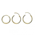 Miniatyrbilde 1 av 2: 9k Gull 6mm Segment Hoop Nesering ROSE GOLD 6mm