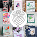 Miniatyrbillede 3 af 4: Balloner Skærestencils, balloner Metal Skabelonforme Dekoration Prægning Stencils Til DIY Scrapbog