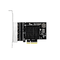 Miniatyrbillede 4 af 5: Iocrest 2.5g 4 Port Pcie Rj45 Lan 10/100/1000/2500mbps Rtl8125b Chip Quad Server 2.5 Gigabit Ether
