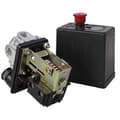 Tryckbrytare för luftkompressor, 240 V, 175 psi, kraftig, svart
