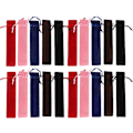 Miniatyrbillede 1 af 4: 25 stk. dobbeltsidet flannelsnorpose Pen Etui Holder Vaskbar Gave Blyantpose Opbevaringspose Børsteholder