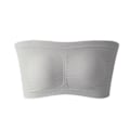 Miniatyrbillede 1 af 5: Dame Plus Size Tube Top BH Stropløs Bandeau Passer De Fleste Stræk (s-6xl) 100% Ny 57% Nedsat Pris Grey L