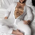 Miniatyrbillede 4 af 5: Herre Heldragt Lange Underbukser Nat Pyjamas White XL