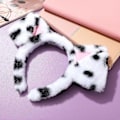 Miniatyrbillede 2 af 3: Dalmatiner Pandebånd Fuzzy Pandebånd Dyrehårbånd Ansigtsvask Pandebånd Hvalpe Pandebånd Dyre Cosplay Pandebånd Sjovt Pandebånd