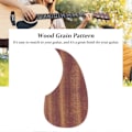 Miniatyrbild 3 av 5: Plektrumskydd för Gitarr Träkornsfärg PVC Akustisk Gitarr Plektrumskydds Ersättning