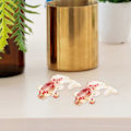 Miniatyrbillede 2 af 4: 2 stk. Små Krystal Fisk Figur Krystal Fisk Figurine Bord Fisk Dekoration Fisk Ornament
