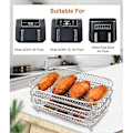 Miniatyrbillede 3 af 5: Friturestativ Tre Stabelbare Dehydrator Stativ Toast Stativ Tilbehør Til Ninja Foodi Dz201 Dz40