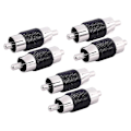 Miniatyrbillede 1 af 5: Lige AV RCA Han til Han Stik Koblinger Adaptere 6 stk