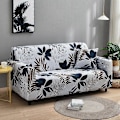 Miniatyrbillede 2 af 5: Blomsterprint Sofabetræk til stue, betræk af polyester elastisk sofabetræk sofastolsbeskytter